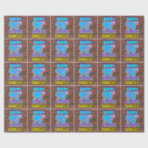 90ste verjaardag: Leuk, Urban Graffiti geïnspireer Cadeaupapier