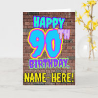 90ste verjaardag - Leuke, stedelijke graffiti geïn