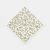 90ste verjaardag Party Nummer Patroon Goud/Wit Servet (Hoek)