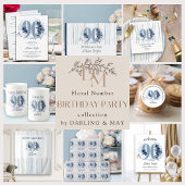 90ste verjaardag Proost 90 jaar Bloemen Nummer T-shirt