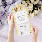 90ste verjaardag witgouden fotofeest RSVP All In One Uitnodiging