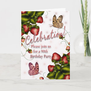 90ste verjaardagsfeest - Butterfly and Strawberry