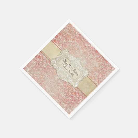 90ste verjaardagsfeestje Frans Regency Lace Servetten (Hoek)