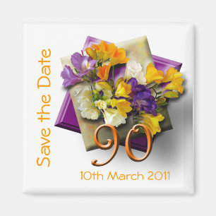 90ste verjaardagsfeestje Save the Date Magnet Magneet