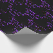 90ste Verjaardagsfeestnaam Zwart Paarse Patroon Cadeaupapier (Hoek)