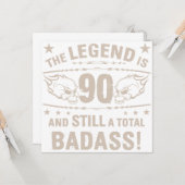 90ste verjaardagstoerist kaart (Voorkant / Achterkant in situ)