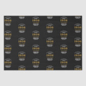 90th Birthday 1936 Black Gold Chic Elegant Tissuepapier (Voorkant)