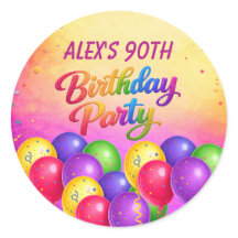 90th Birthday Balloon Confetti Party
