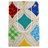 90th Birthday Cathedral Window Quilt Medium Cadeauzakje (Achterkant)