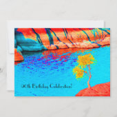 90th Birthday Celebration Yellow Tree, kleurrijk Kaart (Voorkant)