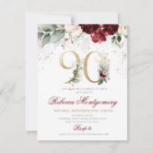 90th birthday Elegant Milestone invitation (Devant)