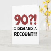 90th Birthday Gag Gift Kaart (Gele Bloem)