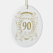 90th Birthday Gag Gift Keramisch Ornament (Rechts)