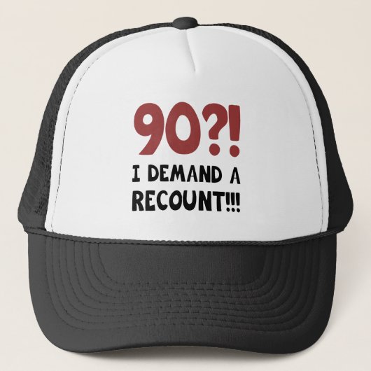 90th Birthday Gag Gift Trucker Pet (Voorkant)
