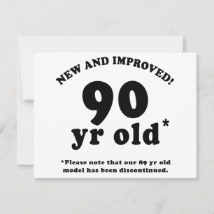 90th Birthday Gag Gifts Kaart