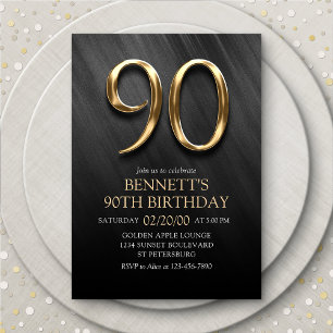 90th Birthday Invitation Kaart