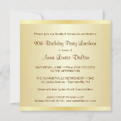 90th Birthday Party Invitations - Foto optioneel Kaart (Achterkant)