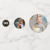 90th birthday Photos Gold Confetti (Devant)