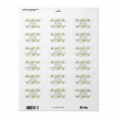 90th Birthday White Hydrangeas Return Address Etiket (Full Sheet)