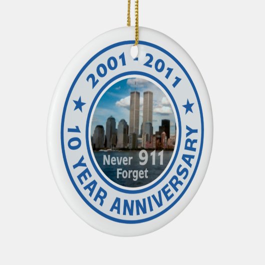 911 10 jaar Jubileum Keramisch Ornament (Rechts)