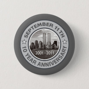 911 10 jaar Jubileum Ronde Button 5,7 Cm