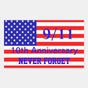 911 10e Jubileum Patriottische Stickers