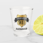 911 Aangepaste verzender Shot Glas (Voorkant)