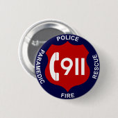 911 Button brandbestrijding politie (Voorkant /achterkant)