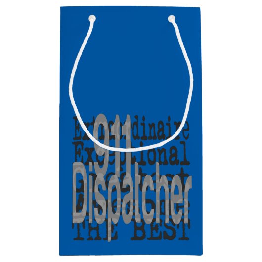 911 Dispatcher Extraordinaire Klein Cadeauzakje (Achterkant)