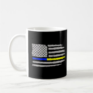 911 Dispatcher Flag First Responder 911 Operator Koffiemok