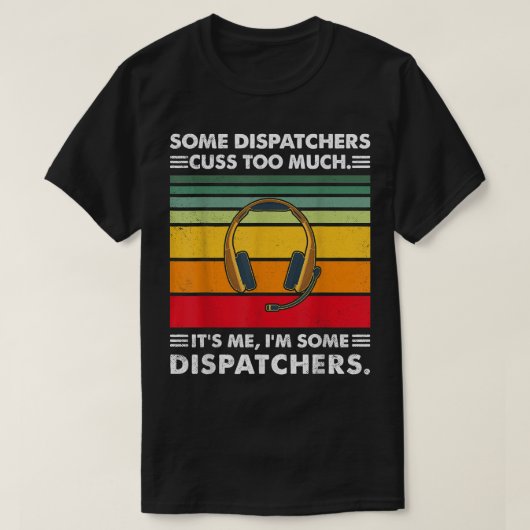 911 Dispatcher Retro  Funny Dispatch Operat T-shirt (Design voorkant)