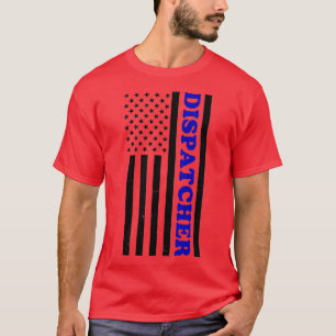 911 Dispatcher Shirt Patriotic US American Flag Gi