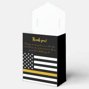 911 Dispatcher Thin Gold Line Flag Appreciation Bedankdoosjes