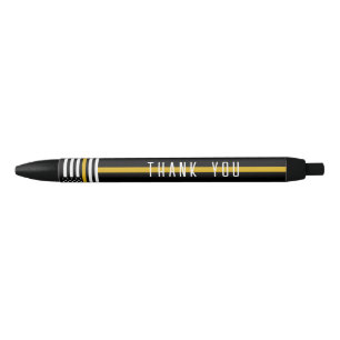 911 Dispatcher USA Flag Thin Gold Line Zwarte Inkt Pen