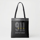 911 Dispatcher USA Flag Thin Yellow Line Emergency Draagtas (Voorkant)
