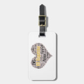 911 Dispatcher Word Cloud Bagagelabel (Voorkant verticaal)