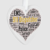 911 Dispatcher Word Cloud Ornament (voorkant)