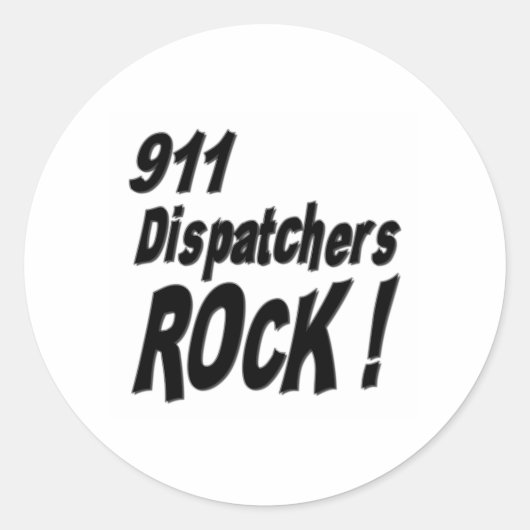 911 Dispatchers Rock! Sticker (Voorkant)