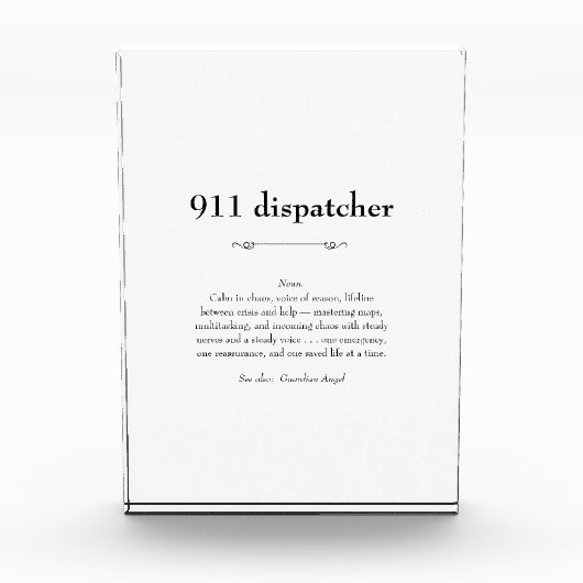 911 Emergency Dispatcher Appreciation Gift Fotoblokken (Voorkant)