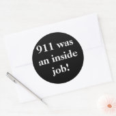 911 était un travail intérieur ! autocollant (Enveloppe)