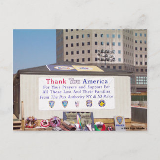 911 Ground Zero - Dank u Amerika Briefkaart