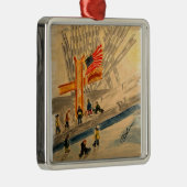 911 Heroes Premium Square Ornament (Rechts)