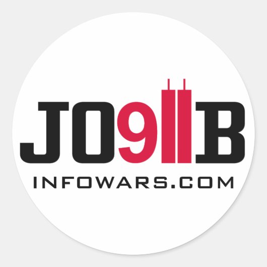 911 INSIDEJOB infowars.com Ronde Sticker (Voorkant)