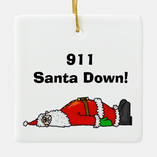 911 Kerstkerstversiering Keramisch Ornament (Voorkant)