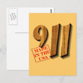 911 Made in Verenigde Staten Briefkaart (Voorkant / Achterkant)