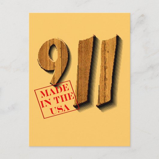 911 Made in Verenigde Staten Briefkaart (Voorkant)