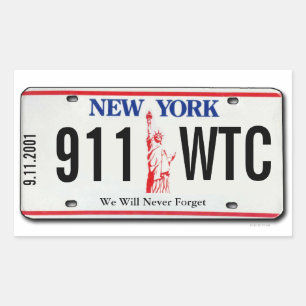 911 Memorial NY Licentie Bord Sticker 1