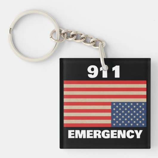 911 Nood Sleutelhanger (voorkant)