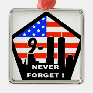 911 nooit vergeten metalen ornament