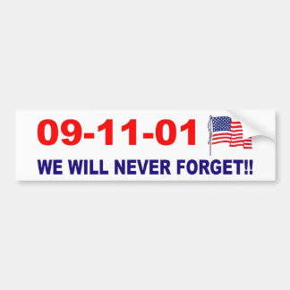 911 Nous n'oublierons jamais Bumper Sticker